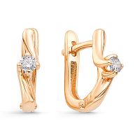 Серьги золотые с бриллиантами