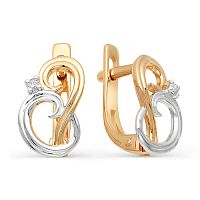 Серьги золотые с бриллиантами