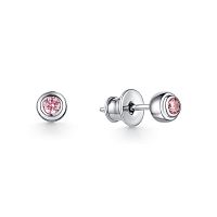 Пусеты серебряные с фианитами SWAROVSKI