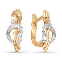 Серьги золотые с бриллиантами